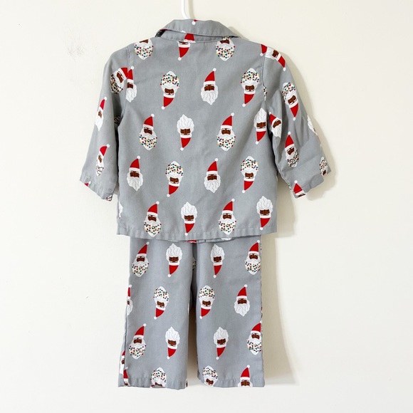 Old Navy Unisex Holiday-Print Santa Walnut Pajama Set Size 12-18 Months - Picture 7 of 11